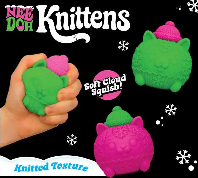 Nee Doh Knittens Nee-Doh Needoh Sensory Squishmas Winter Squish Toy