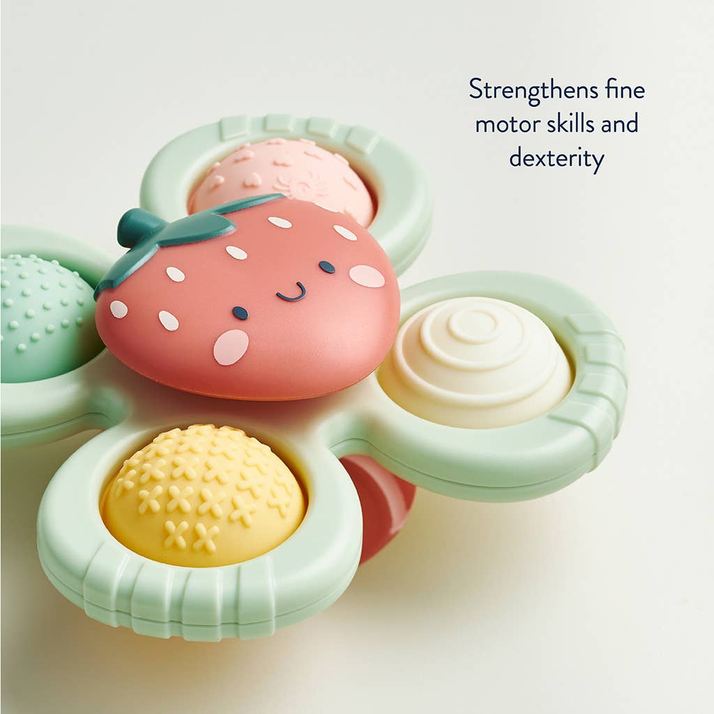 Itzy Ritzy Pop & Whirl™ - Bath + Travel Toy: Strawberry