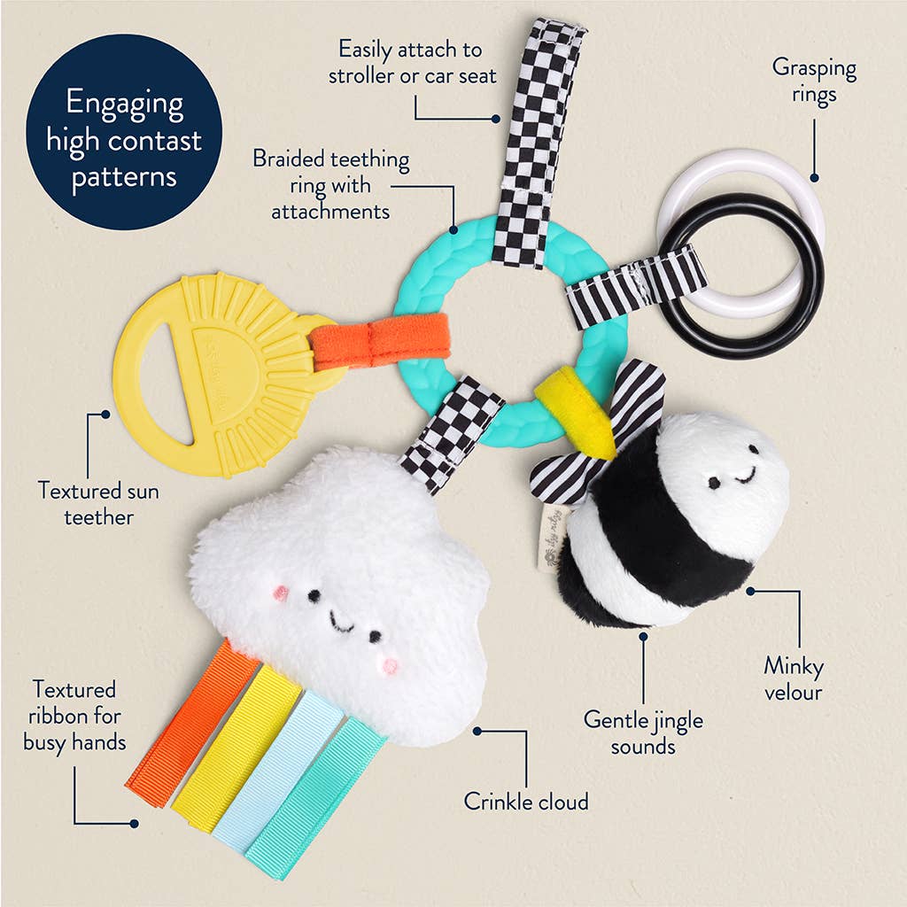 *NEW OPTION* Bitzy Busy Ring™ Teething Activity Toy: Veggie