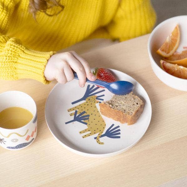 EKOBO- Dish Illustrated Kid Set - Leopard