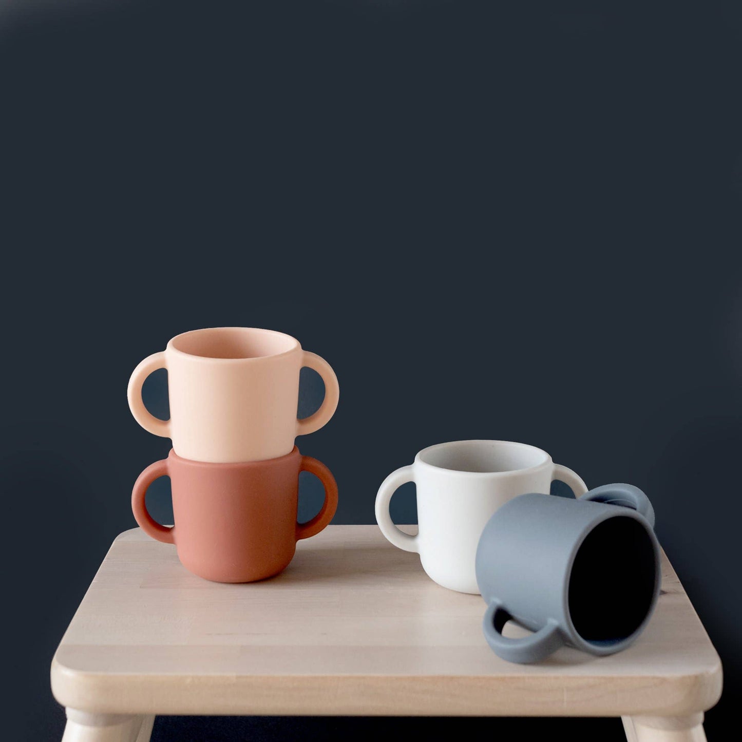 EKOBO Silicone Training Cup Set - Cloud / Storm