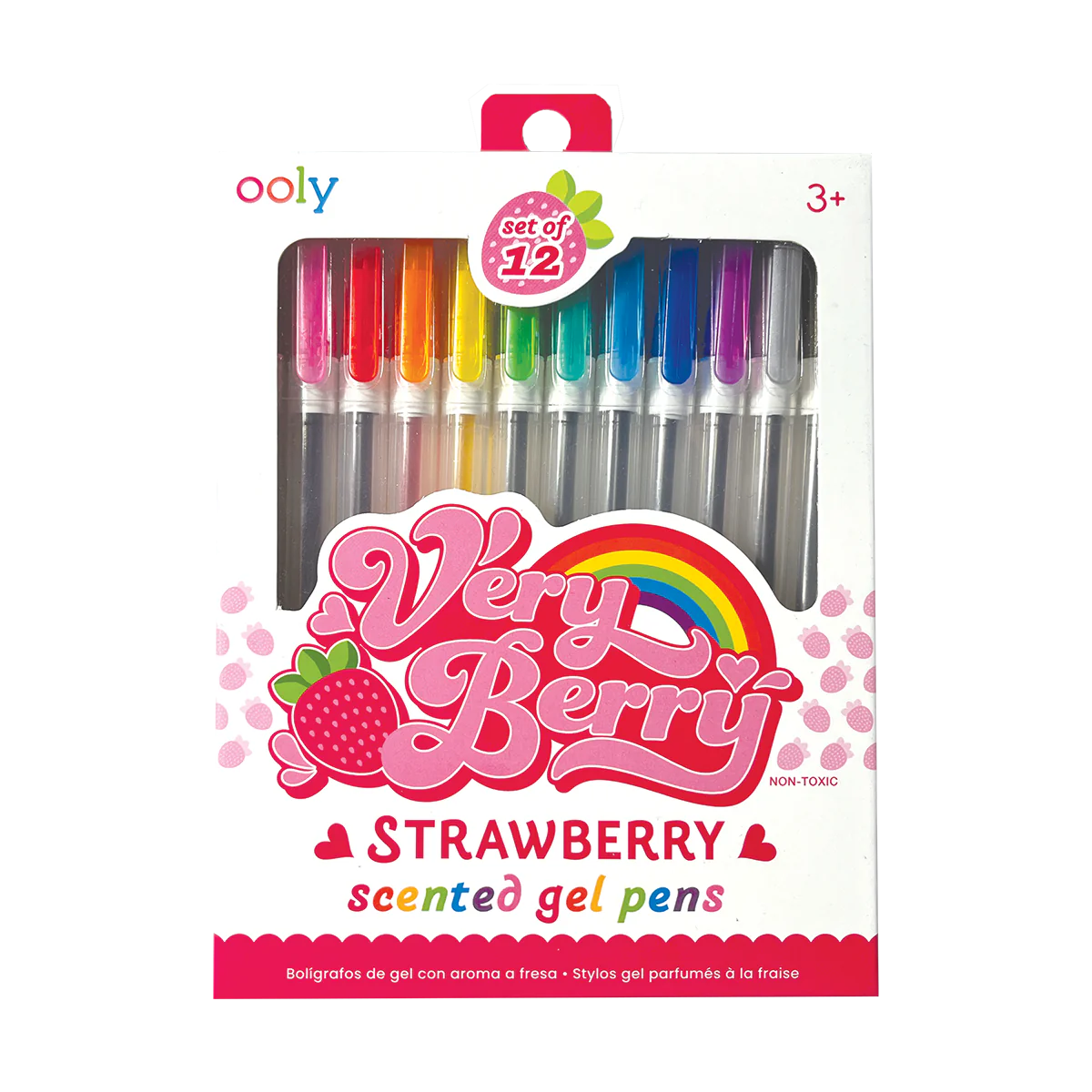 Ooly Very Berry Strawberry Scented Gel Pens - Set of 12