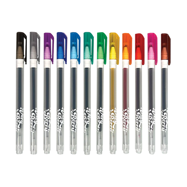 Ooly Very Berry Strawberry Scented Gel Pens - Set of 12