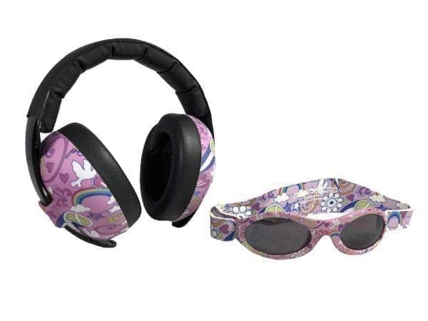 Baby Earmuffs & Sunglasses Combo Set: Tangerine