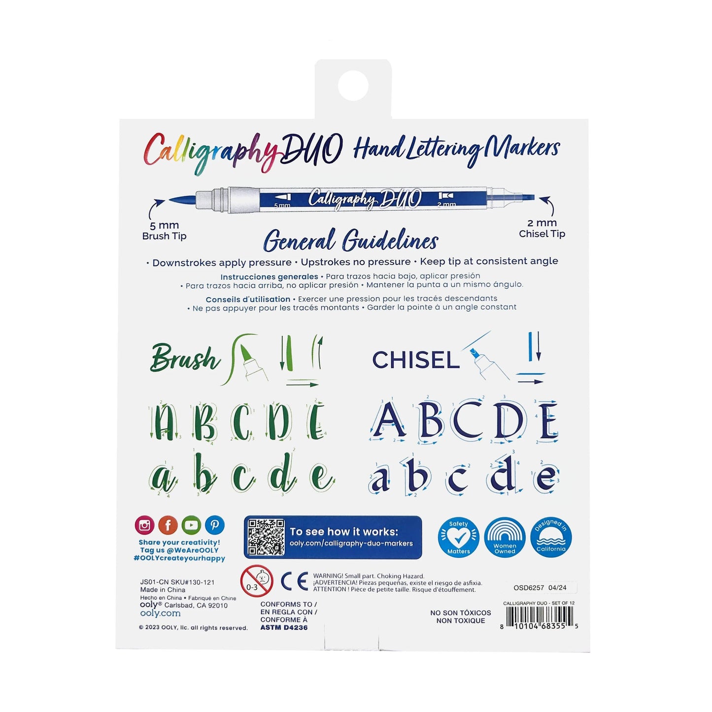 Calligraphy Hand Lettering Duo Markers - Set of 12