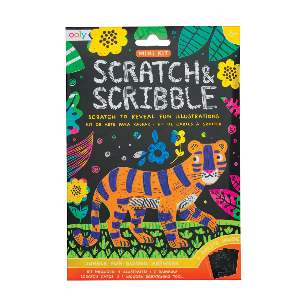 Mini Scratch & Scribble Art Kit: Jungle Fun