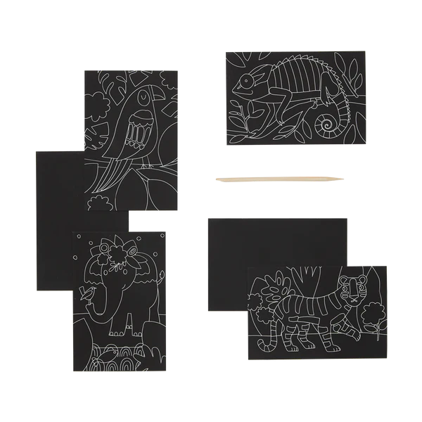 Mini Scratch & Scribble Art Kit: Jungle Fun