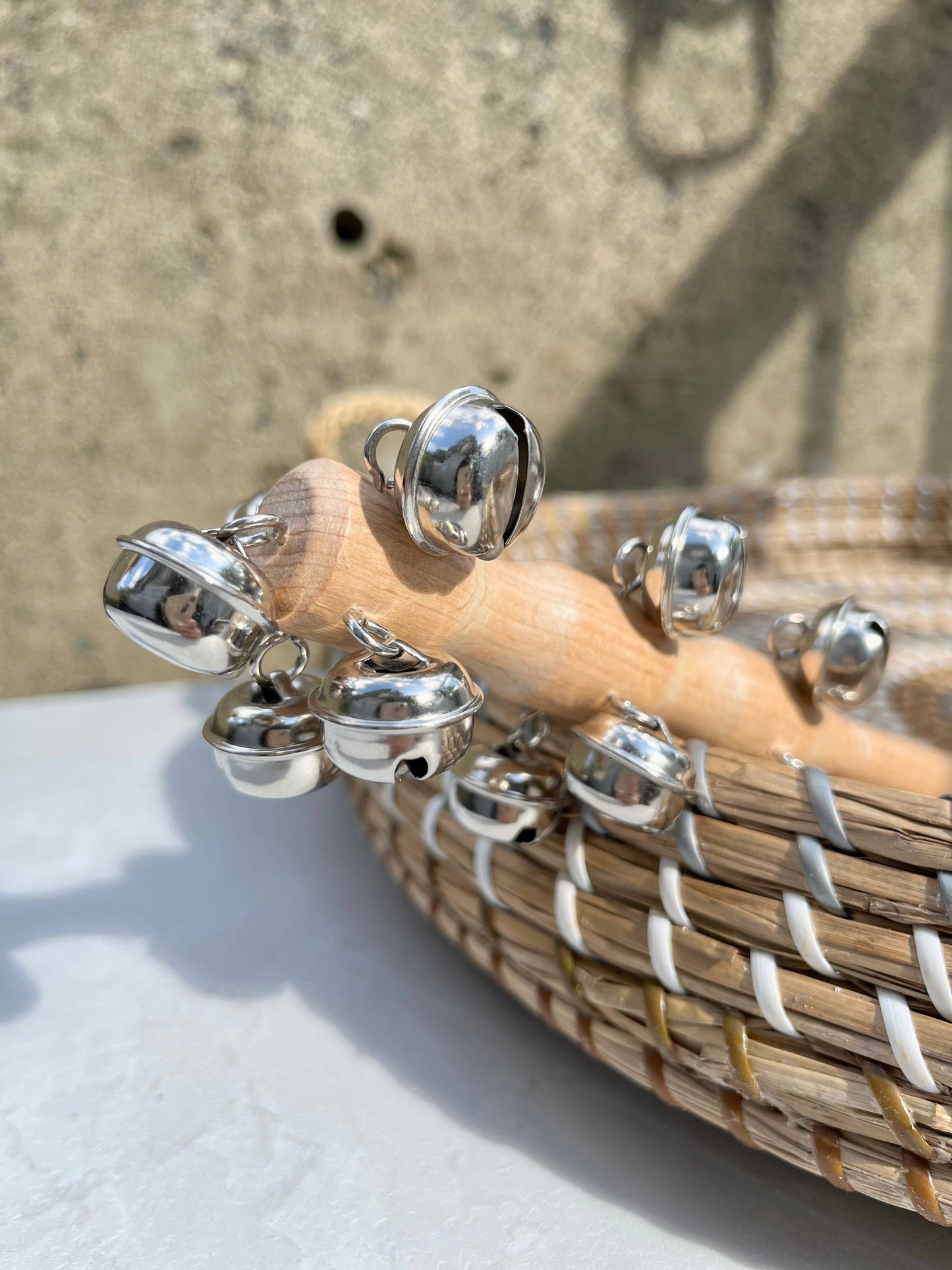 Handmade Wooden Bar Bell Shaker - Baby Rattle Musical toy