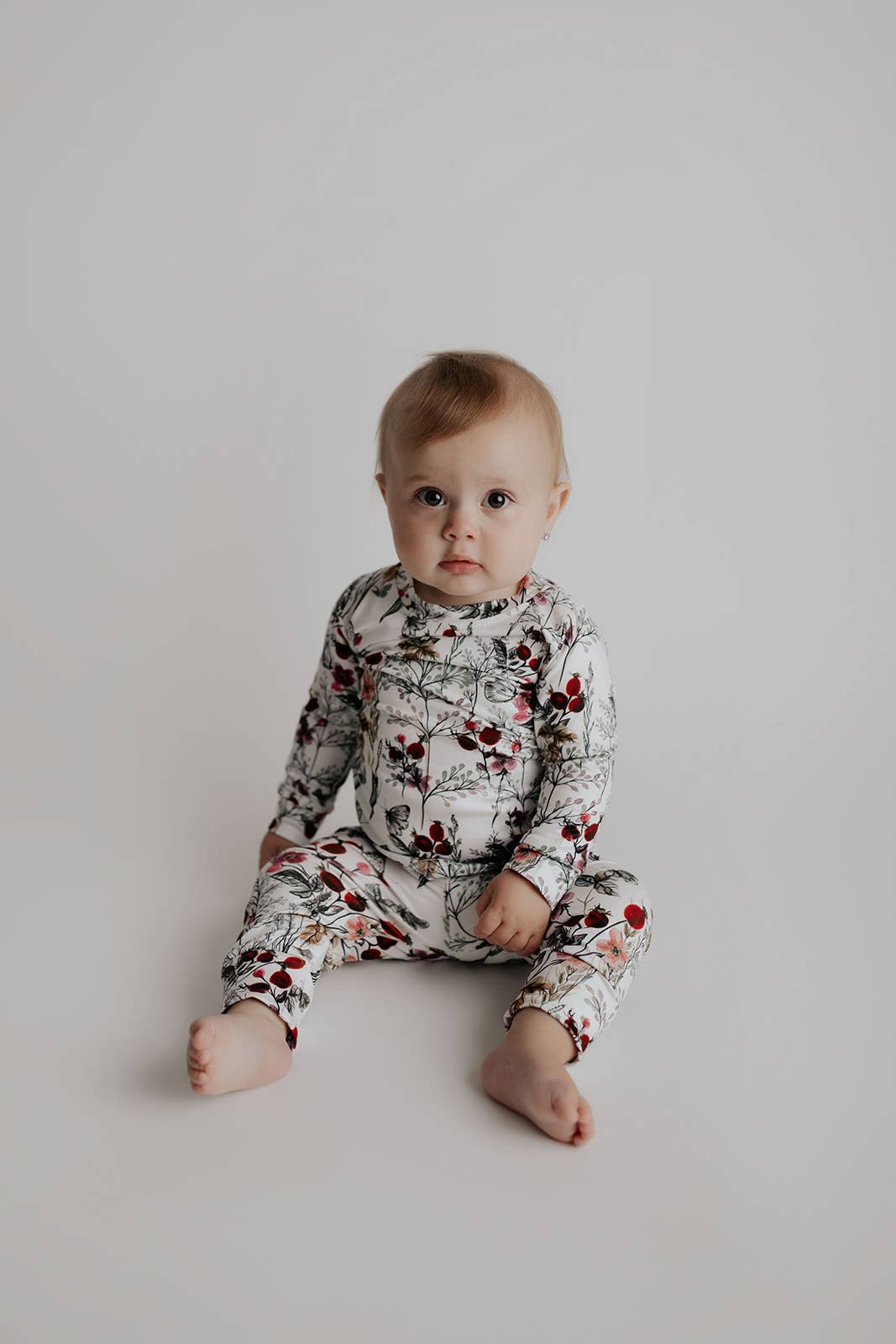 Three Little Tots -Floral Jammies Kids Pjs and Lougewear: 6-12 Months
