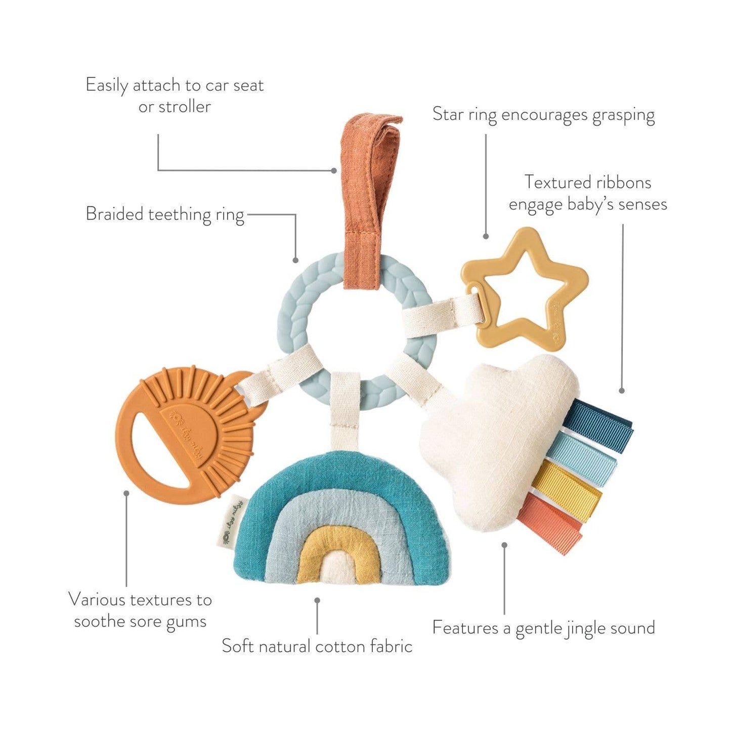 *NEW OPTION* Bitzy Busy Ring™ Teething Activity Toy: Veggie