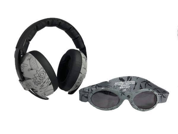 Baby Earmuffs & Sunglasses Combo Set: Tangerine