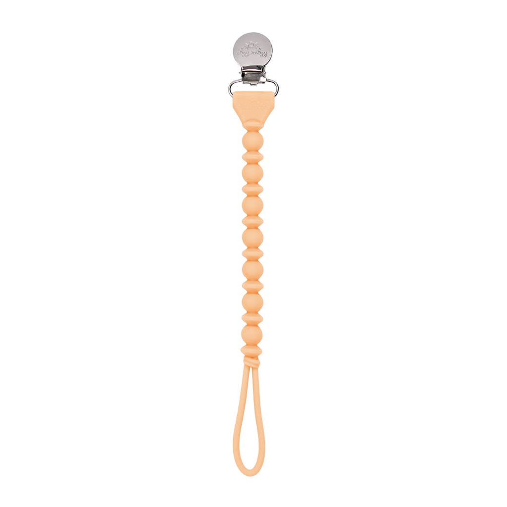 Sweetie Strap™ Pacifier Clips: Hazelnut Beaded