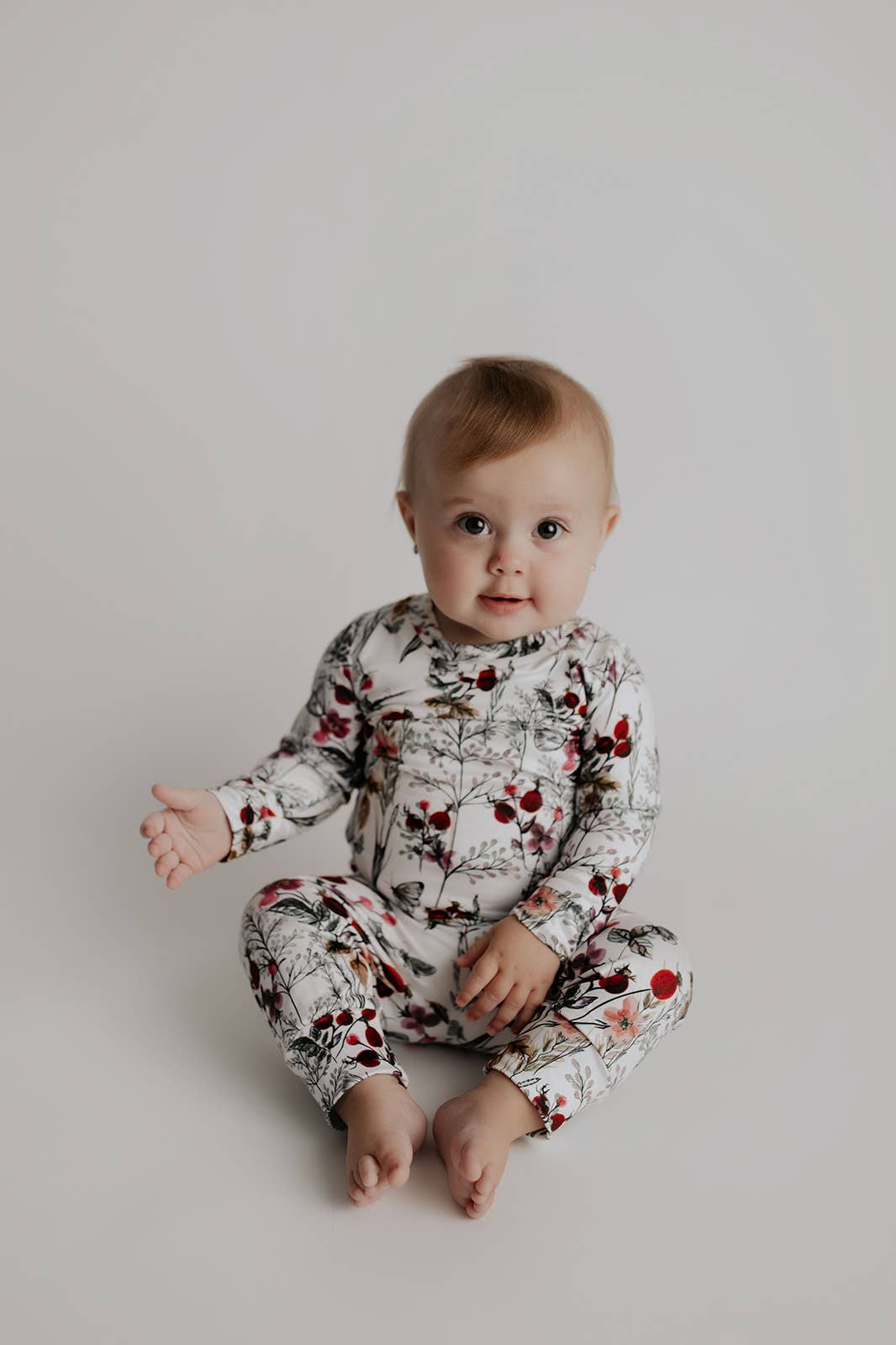 Three Little Tots -Floral Jammies Kids Pjs and Lougewear: 6-12 Months