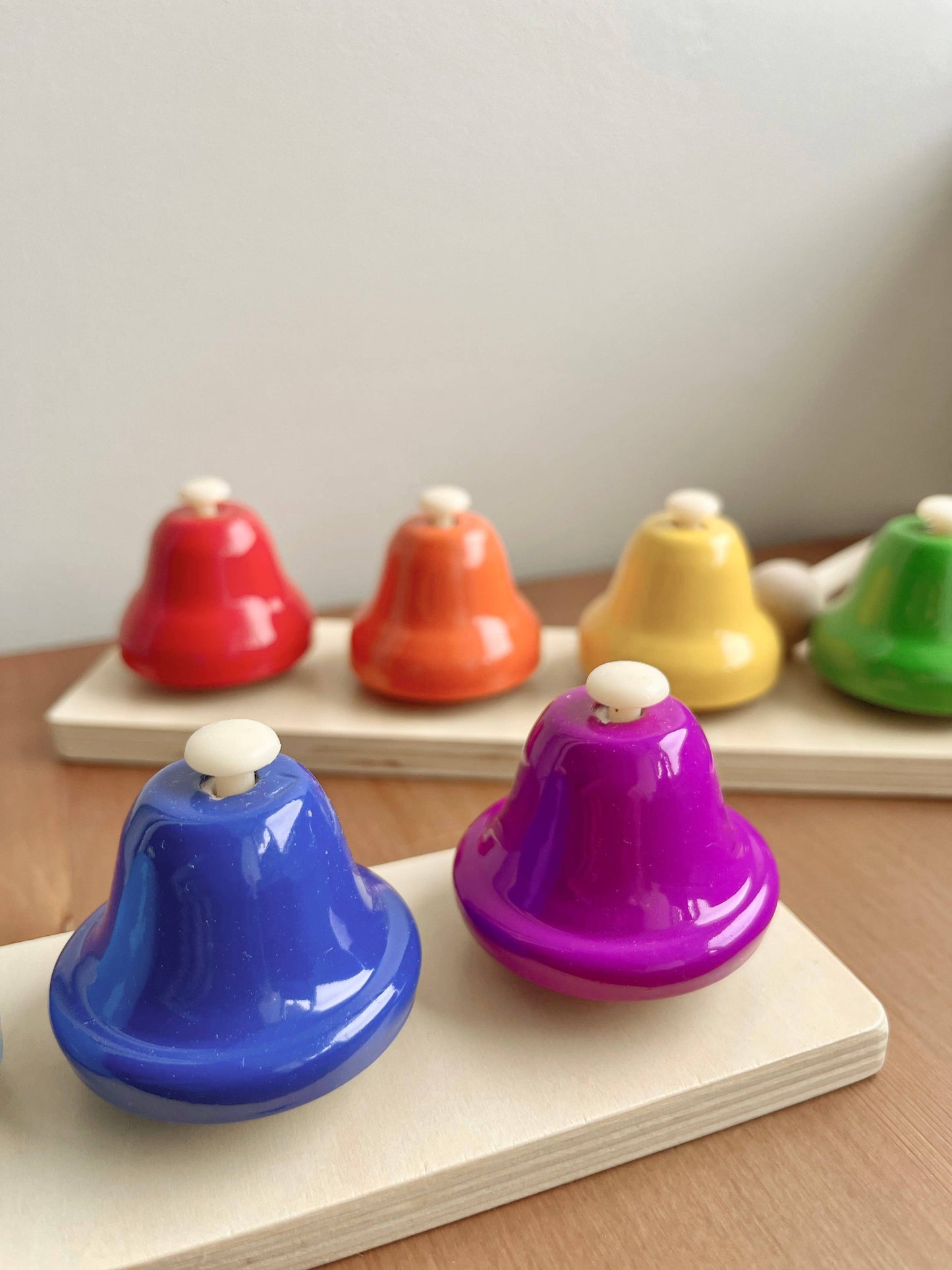 Wooden Desk Bells Set | 8 Notes Diatonic Hand Bells