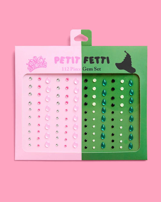 Wicked Pink Green Face Gem Set - 112 pcs, kids