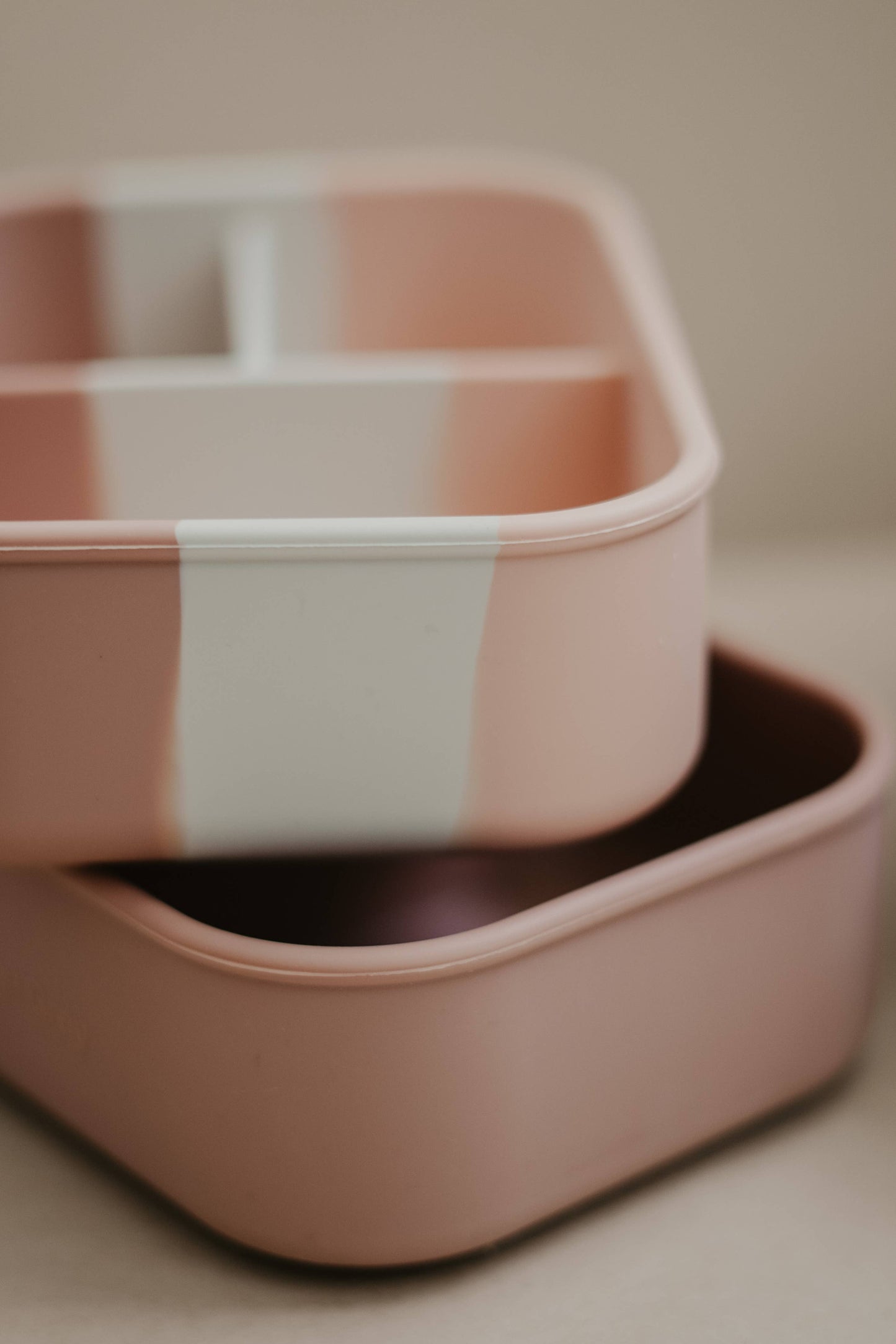 Divided Silicone Bento Lunch Box | Pink Tie Dye