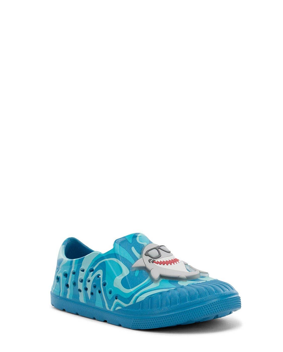 Western Chief Kids Parker Shark Slip On - Blue: Blue / 2 Little Kid