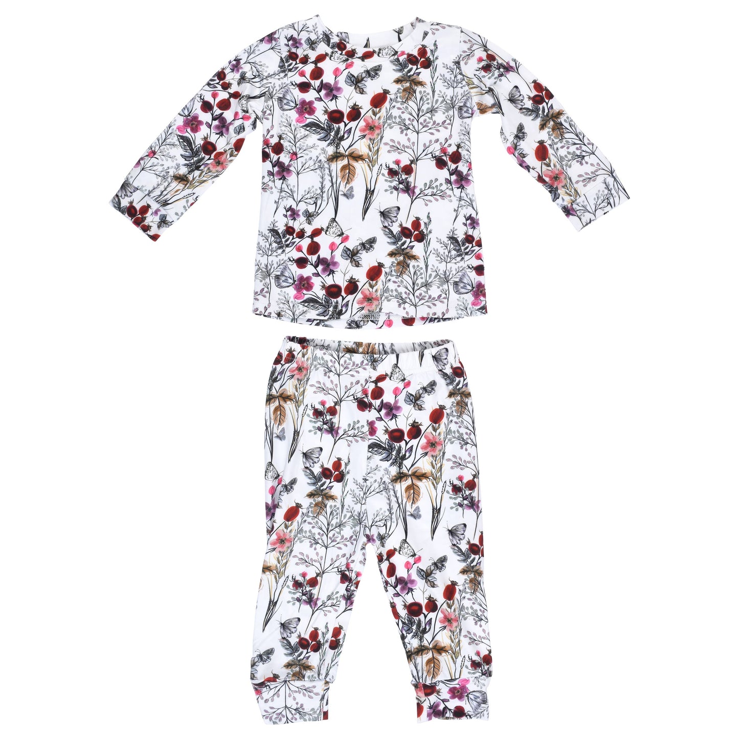 Three Little Tots -Floral Jammies Kids Pjs and Lougewear: 6-12 Months