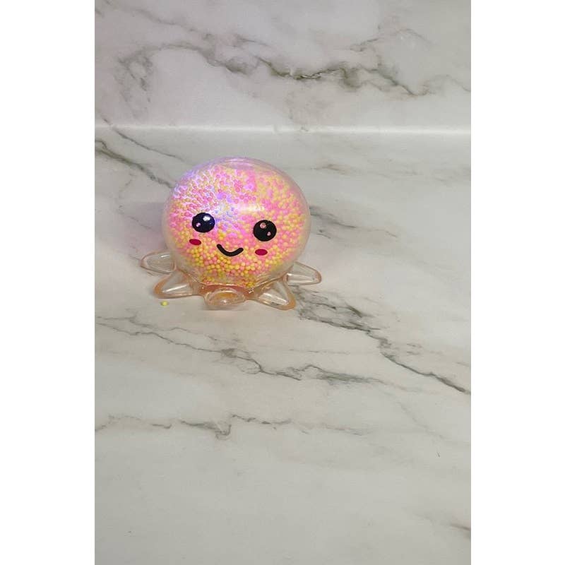 Light up Octopus Beaded Squishy Toy: MULTI / ONE(12)