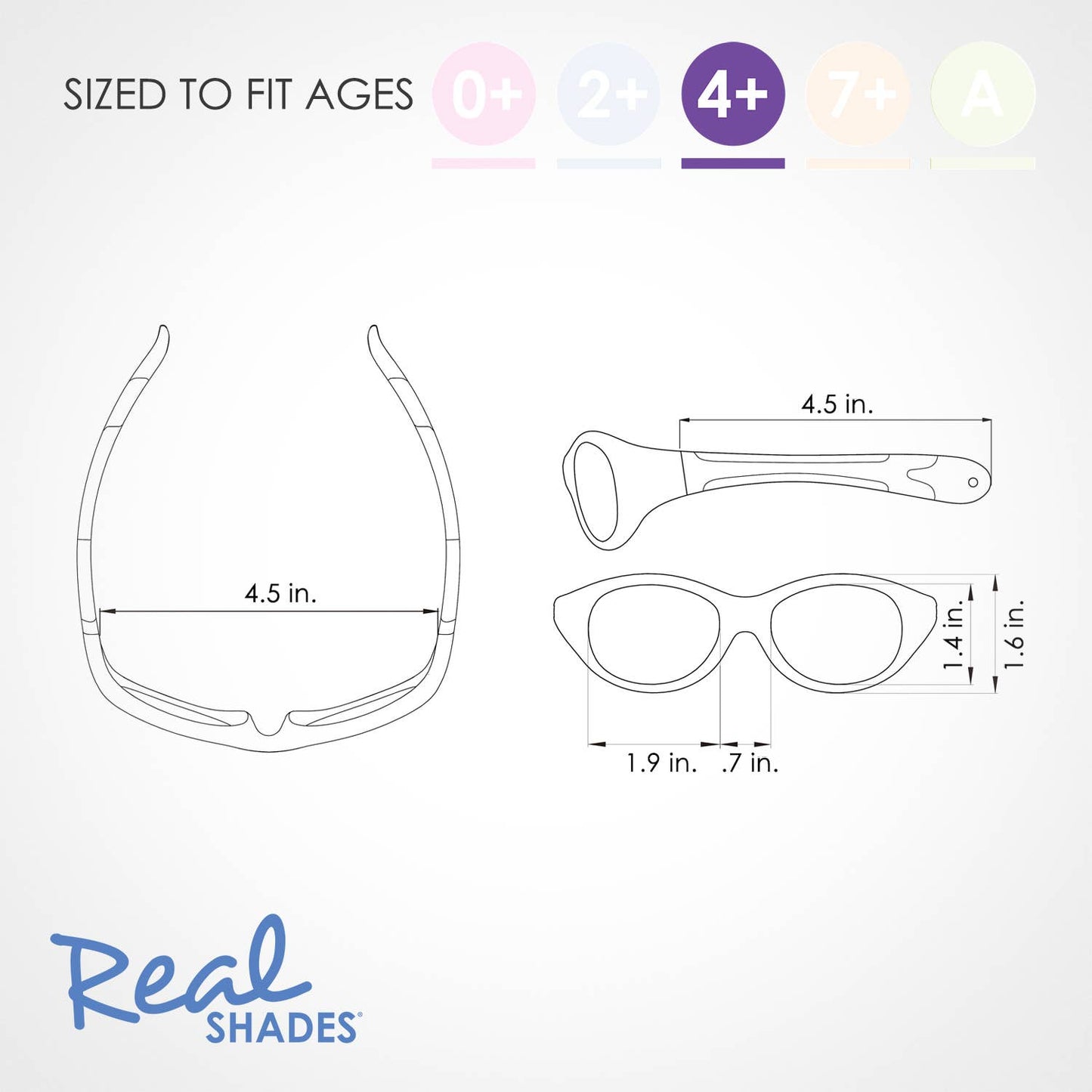 Explorer Flexible Frame Sunglasses for Kids 4+: Navy/Orange