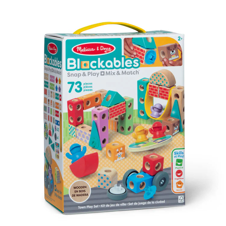 Melissa & Doug Blockables Town Play Set 73 pc