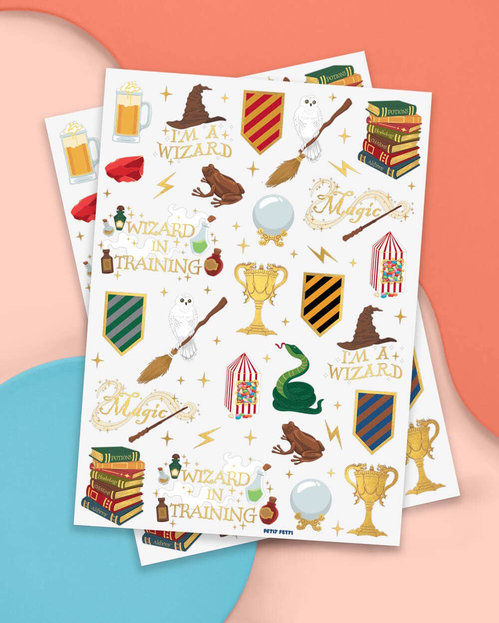 Wizard in Training Tats - 60 foil temporary tattoos, magic