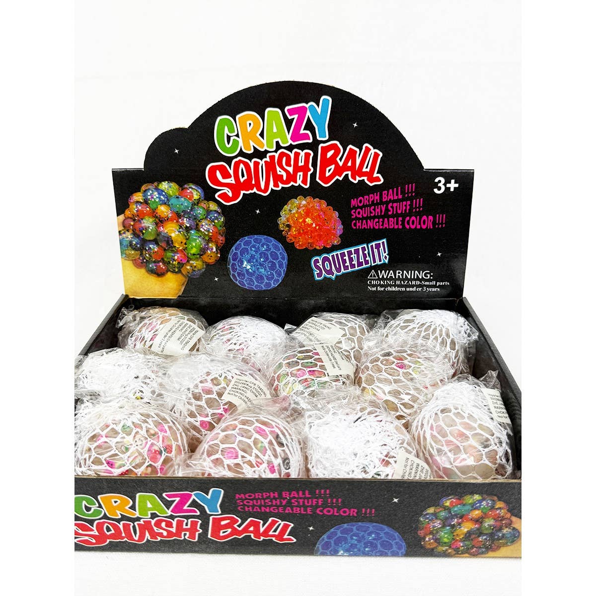 Squeeze Ball Filled with fun mixed Beads: MIX COLOR / ONE(12)
