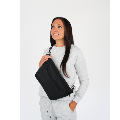 Ritzy Pack Fanny Pack & Crossbody Diaper Bag: Coffee & Cream