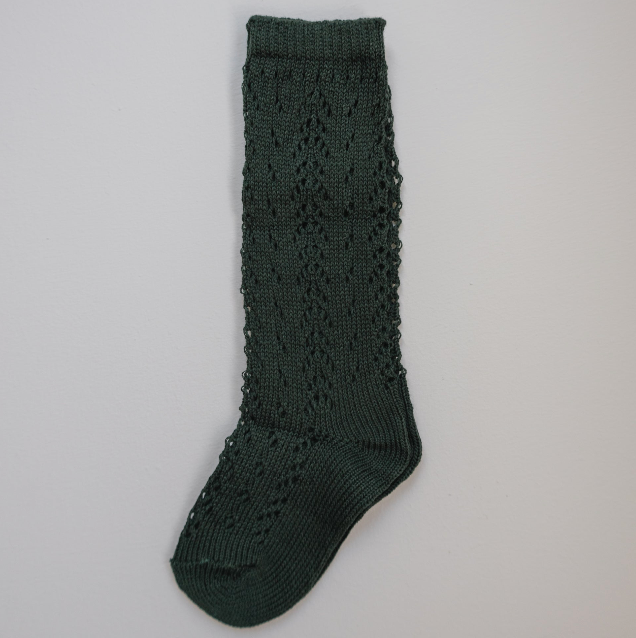 Eloise Knee High Socks: Pine / 1-2 Years