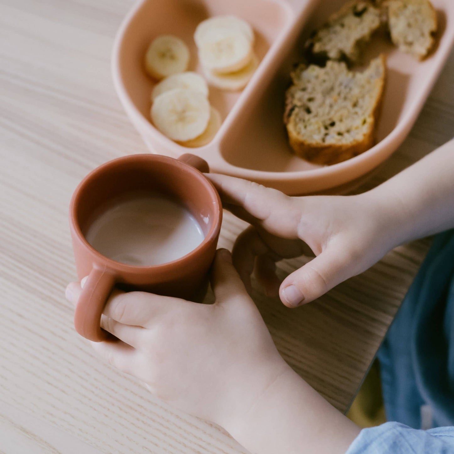 EKOBO Silicone Training Cup Set - Blush / Terracotta