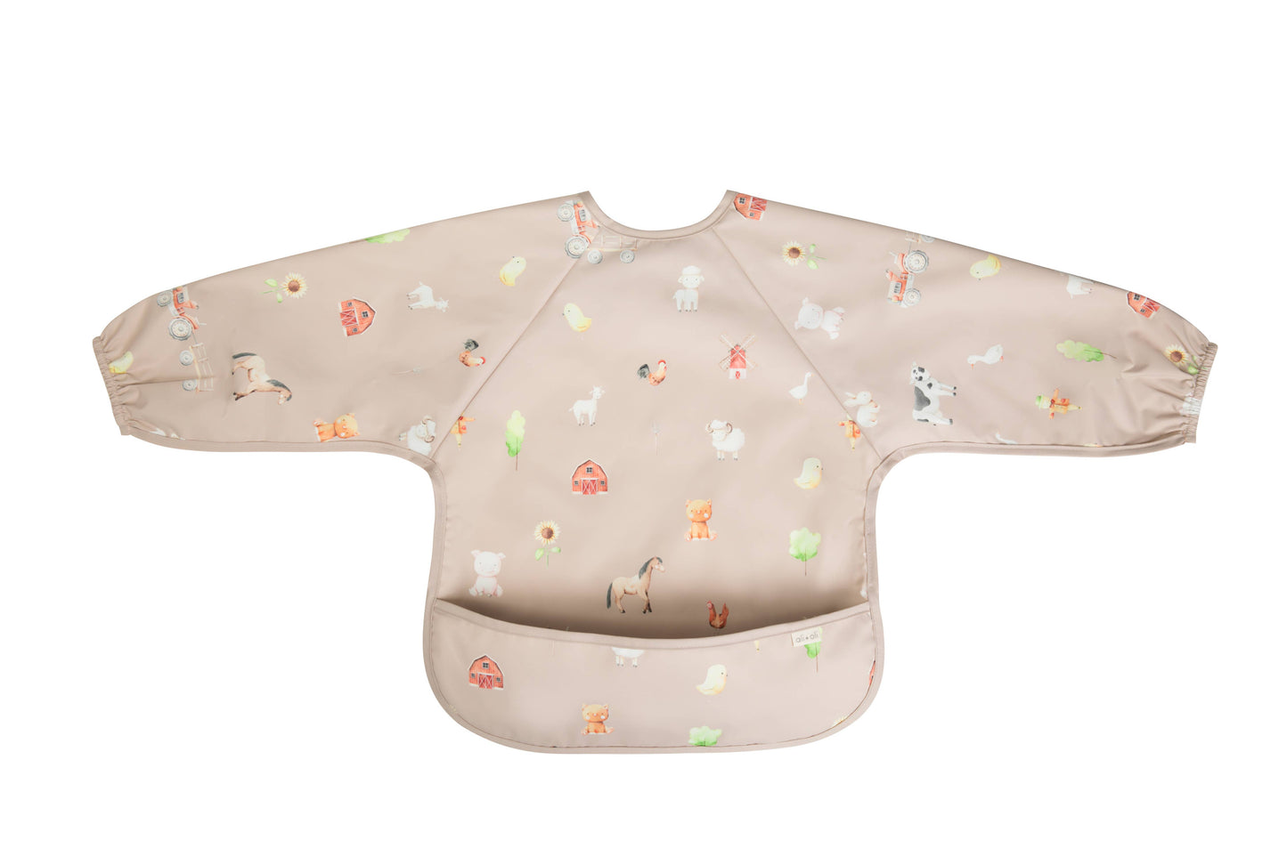 Ali & Oli Smock Bib for Baby & Toddler Long Sleeve (Farm)