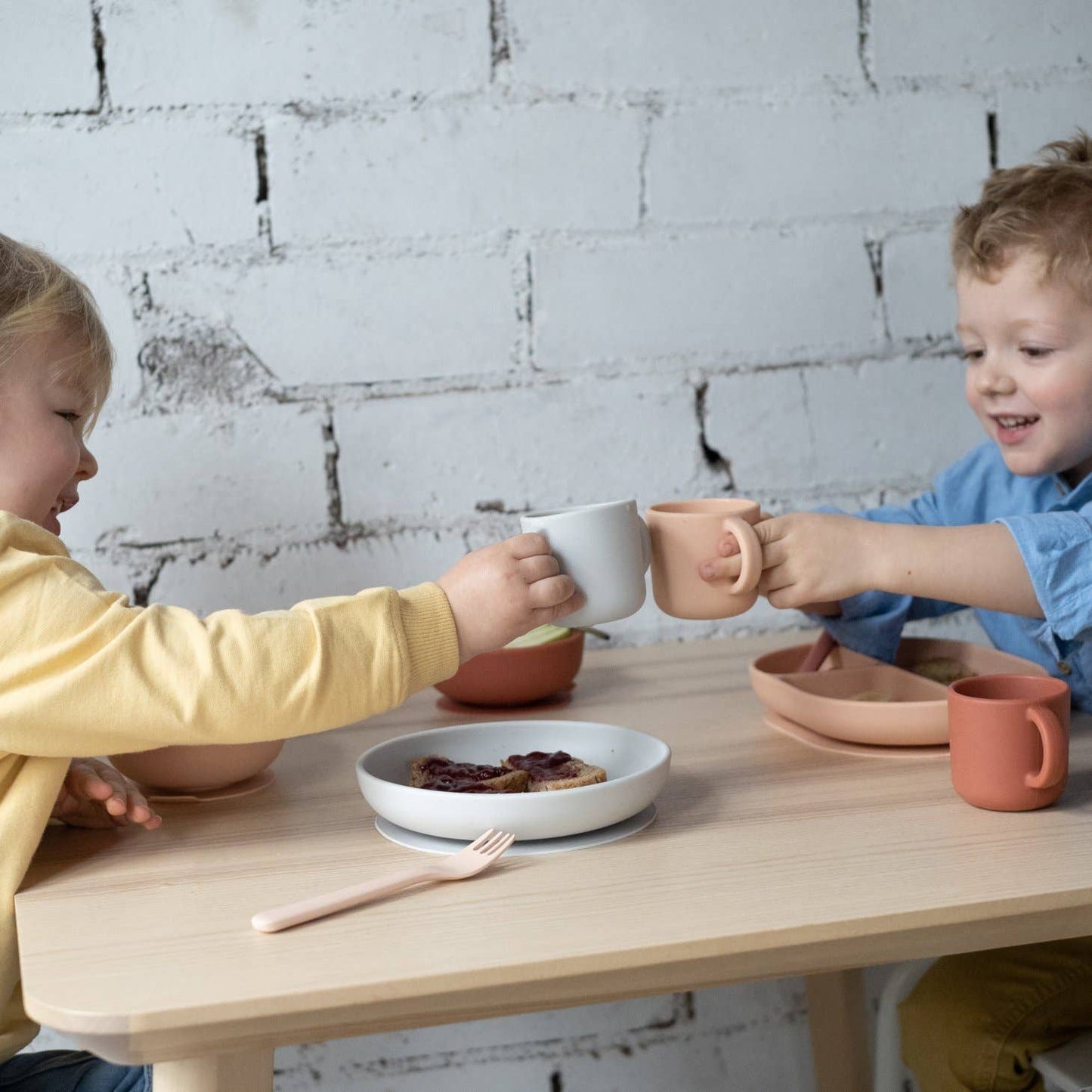 EKOBO Silicone Training Cup Set - Blush / Terracotta