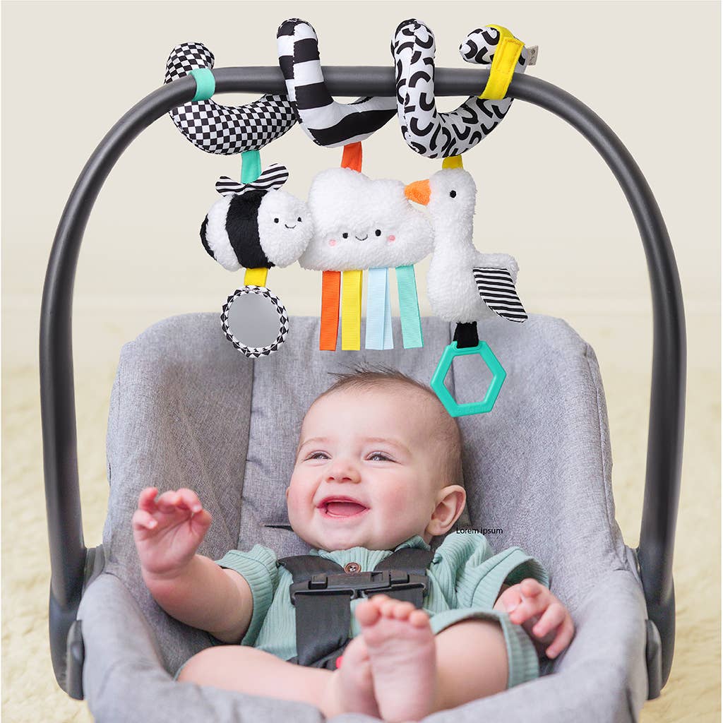 Itzy Ritzy - Bitzy Spiral Car Seat Activity Toy: High Contrast