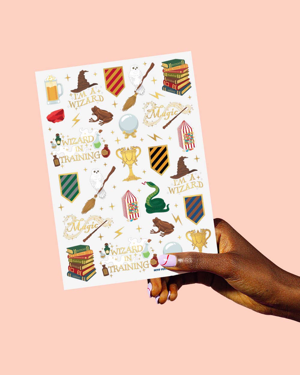 Wizard in Training Tats - 60 foil temporary tattoos, magic