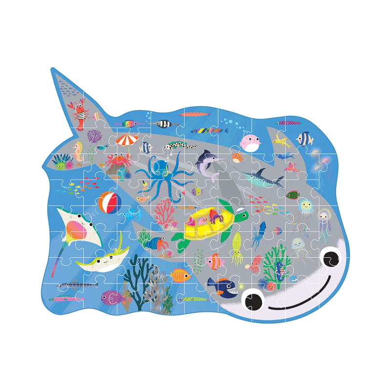 Ocean Shark Shaped Jigsaw Puzzle 60pc
