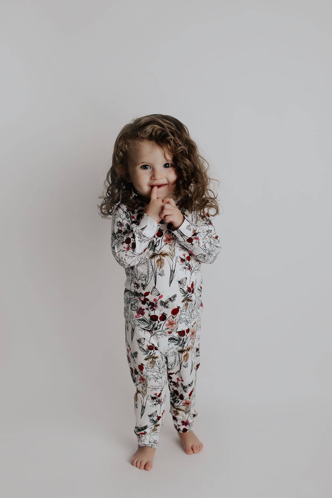 Three Little Tots -Floral Jammies Kids Pjs and Lougewear: 6-12 Months