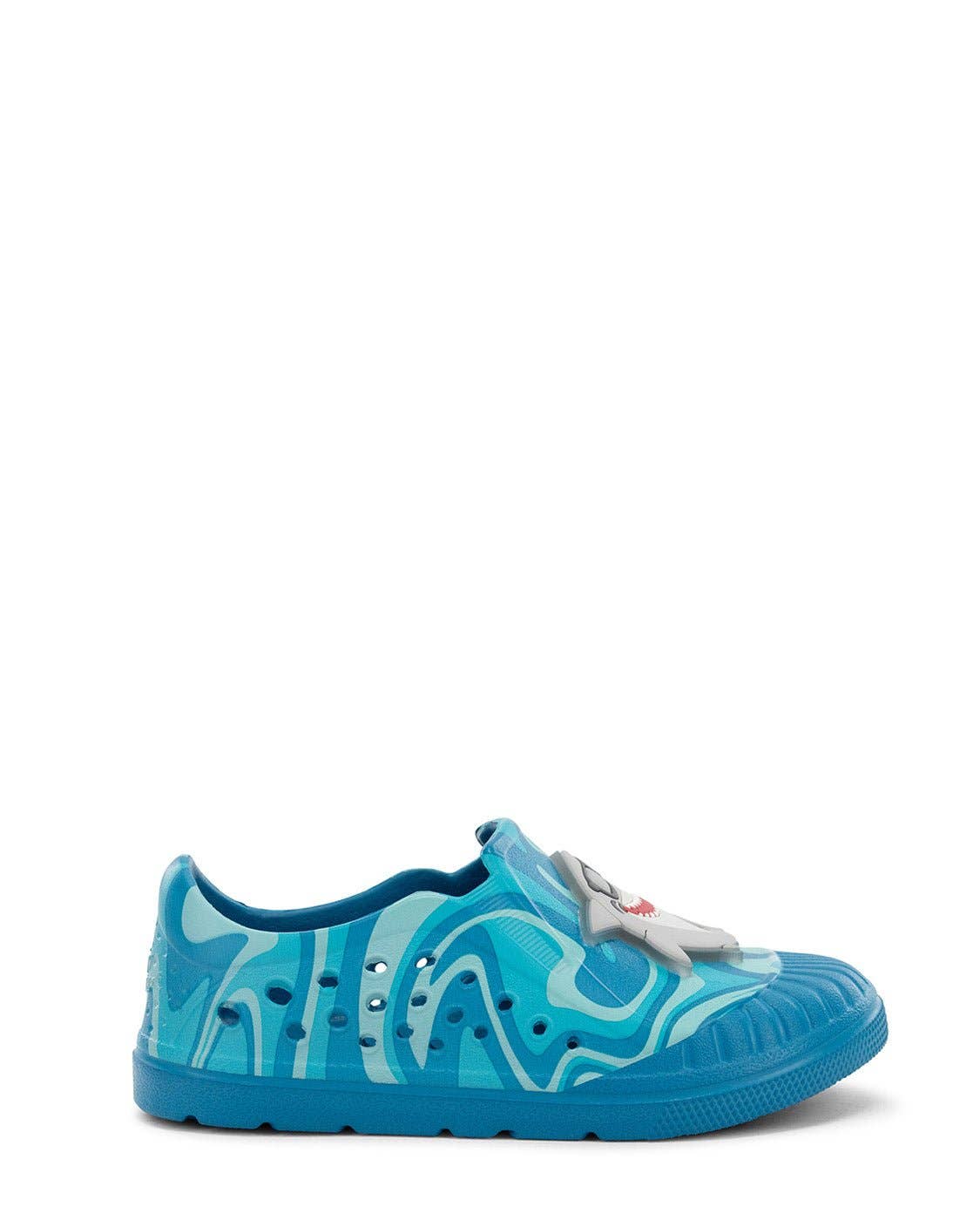 Western Chief Kids Parker Shark Slip On - Blue: Blue / 2 Little Kid