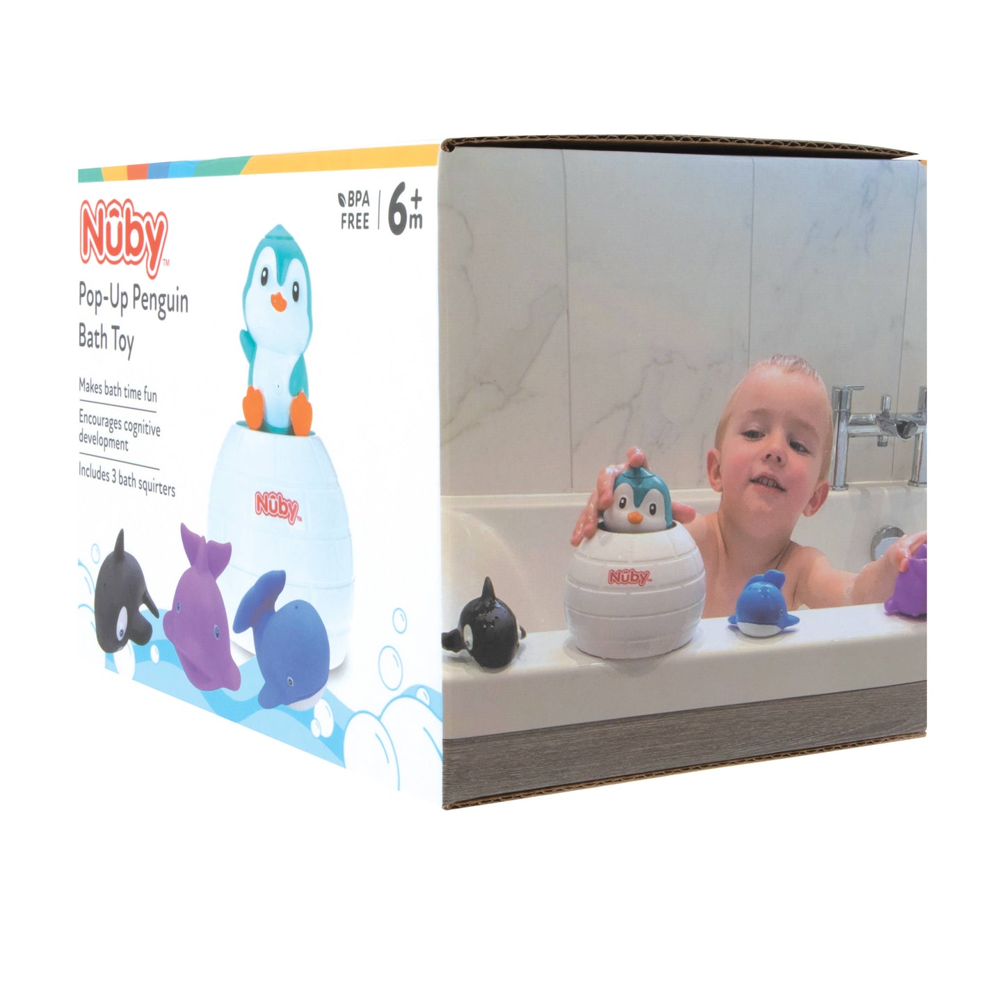 Penguin Bath Toys & 4 Squirters