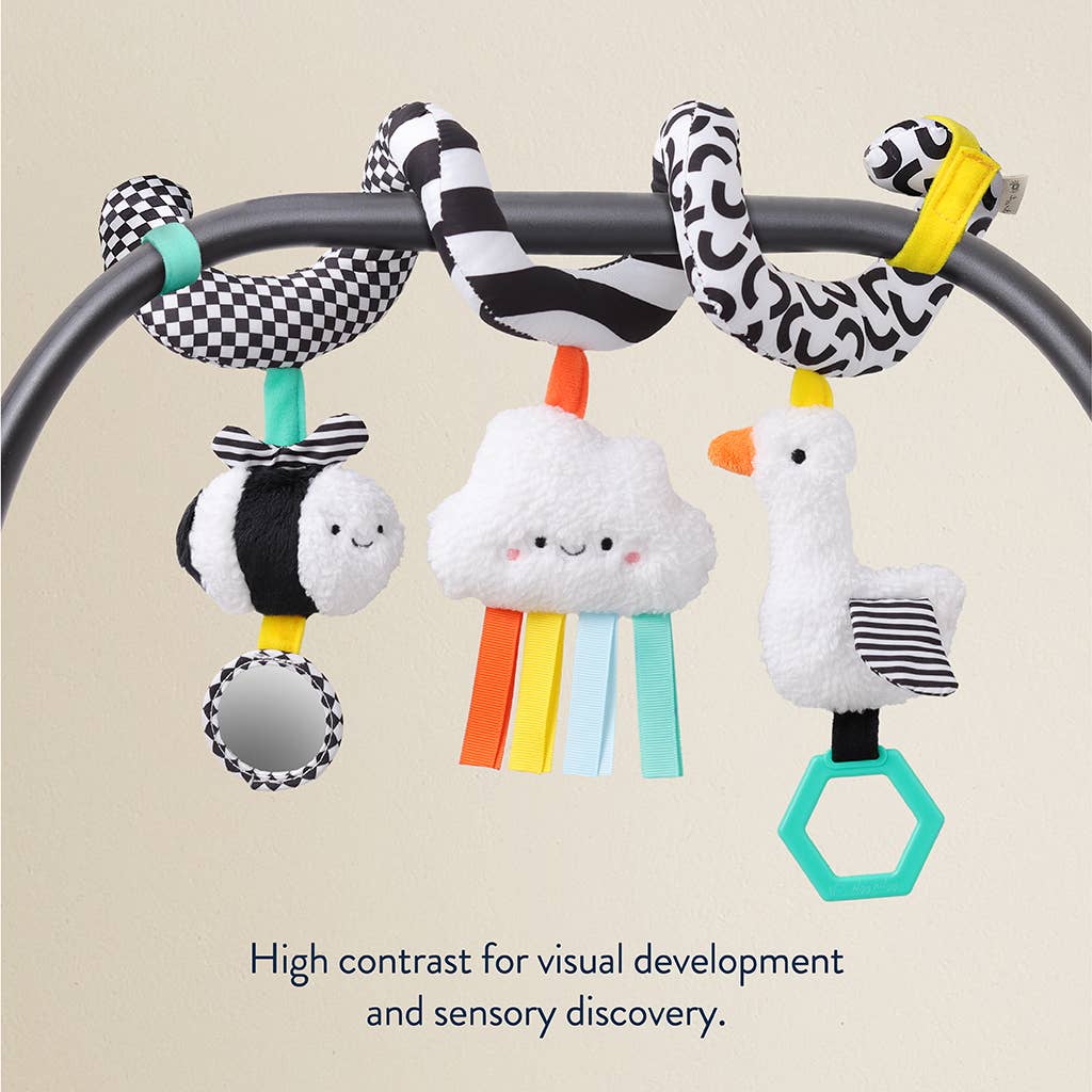 Itzy Ritzy - Bitzy Spiral Car Seat Activity Toy: High Contrast
