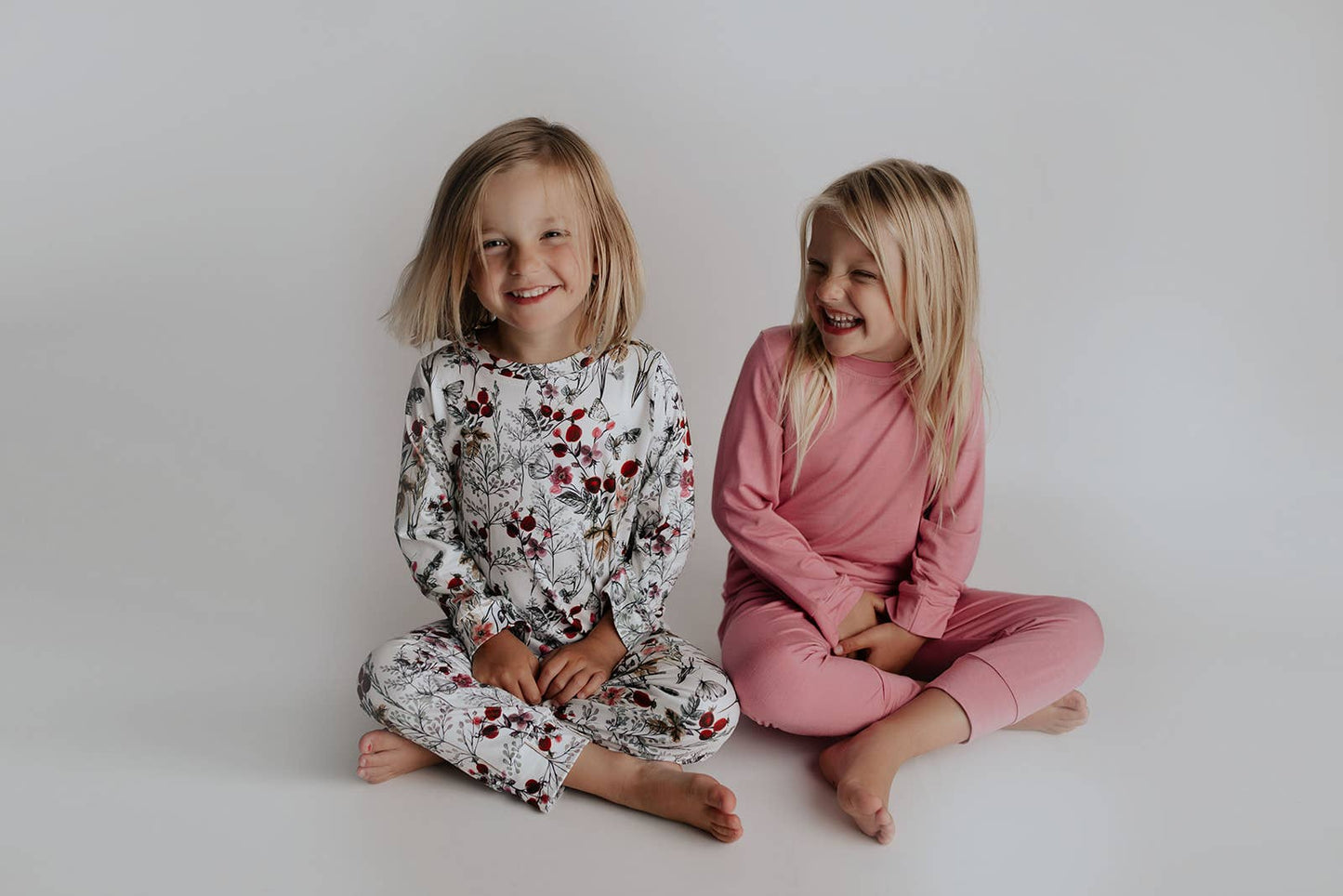 Three Little Tots -Floral Jammies Kids Pjs and Lougewear: 6-12 Months