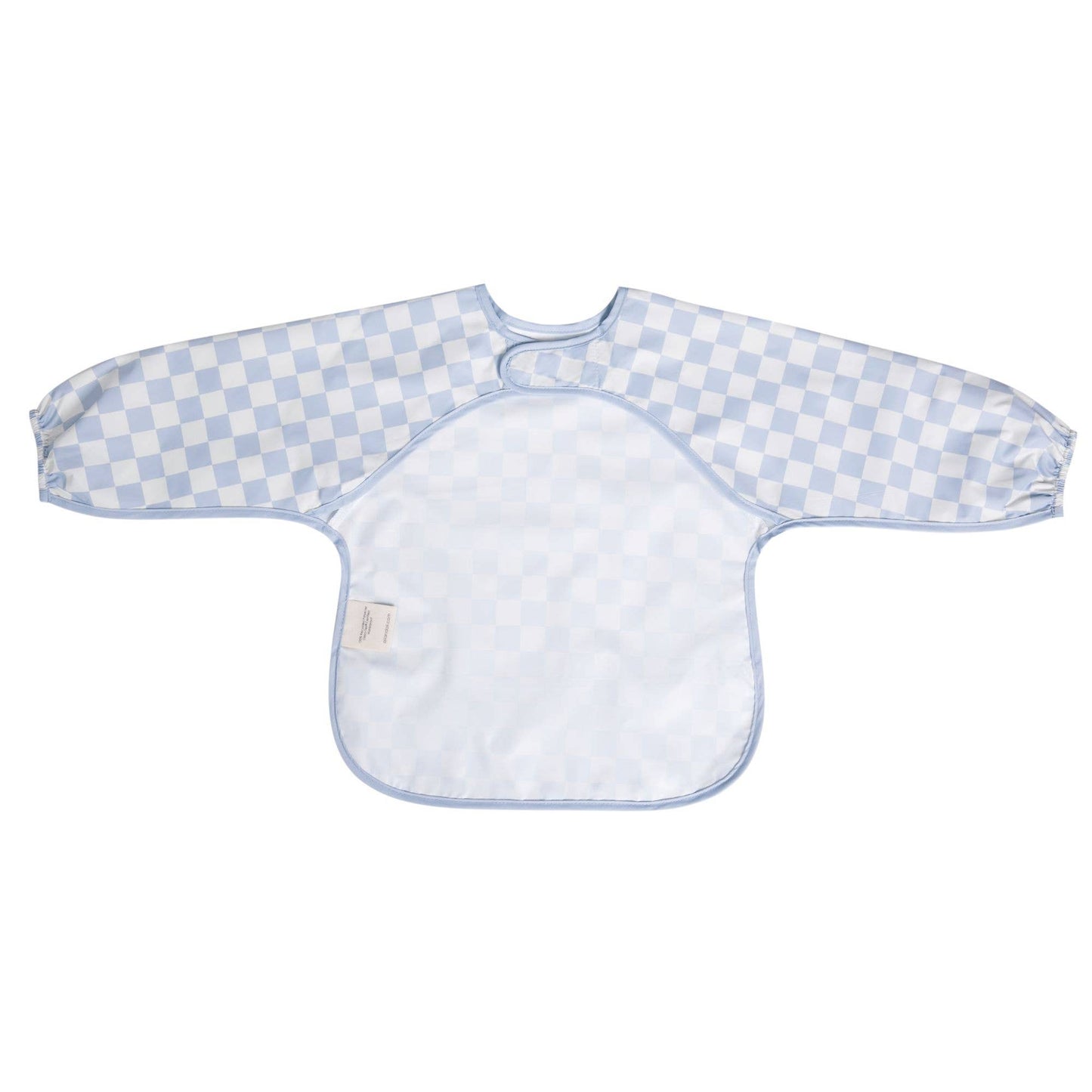 Ali & Oli Smock Bib for Baby & Toddler Long Sleeve (Blue Checkers)