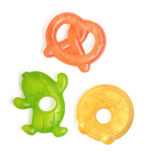 ITZY RITZY * Cutie Coolers™ Water Filled Teethers (3-pack): Silly Foods