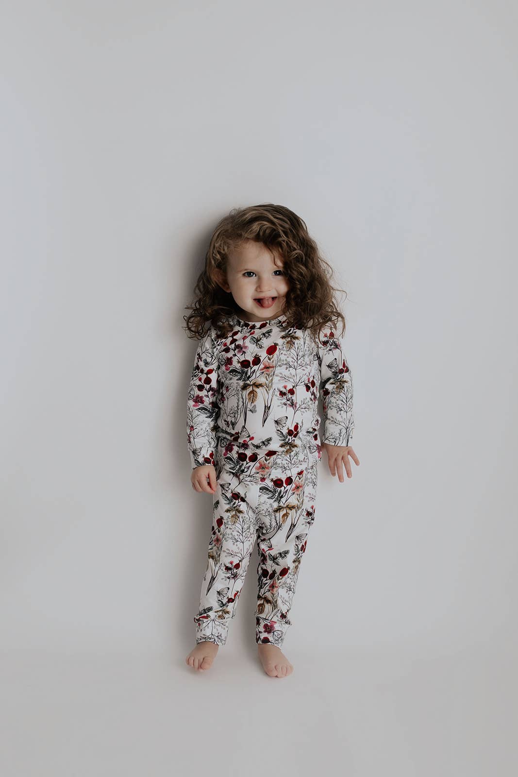 Three Little Tots -Floral Jammies Kids Pjs and Lougewear: 6-12 Months