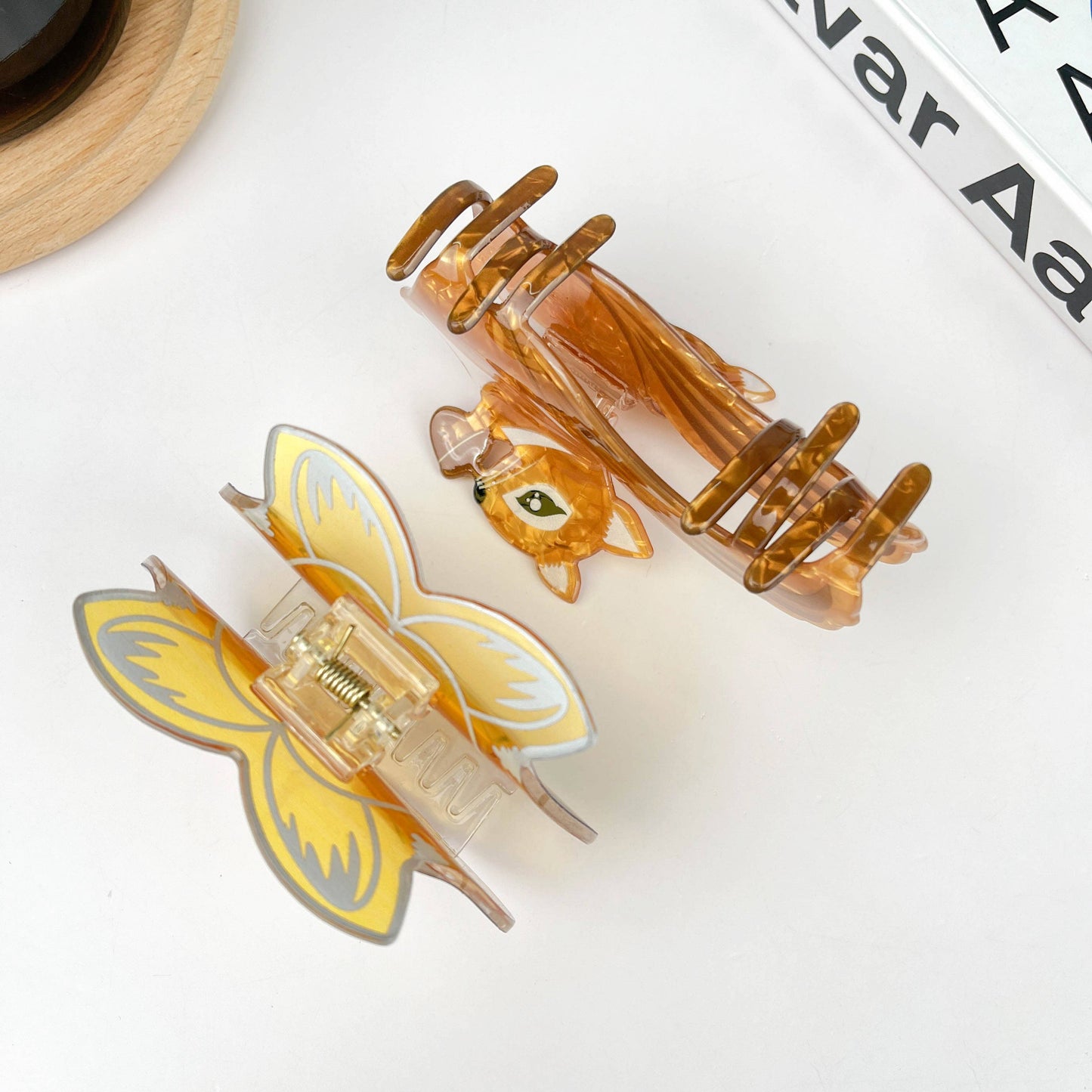 Squirrel Hair Claw,Cute Cat Hair Clip: Cat