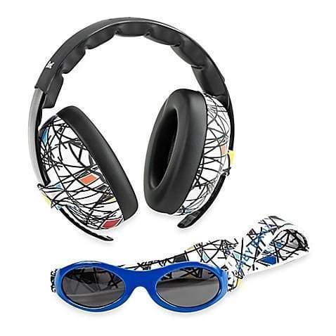 Baby Earmuffs & Sunglasses Combo Set: Tangerine