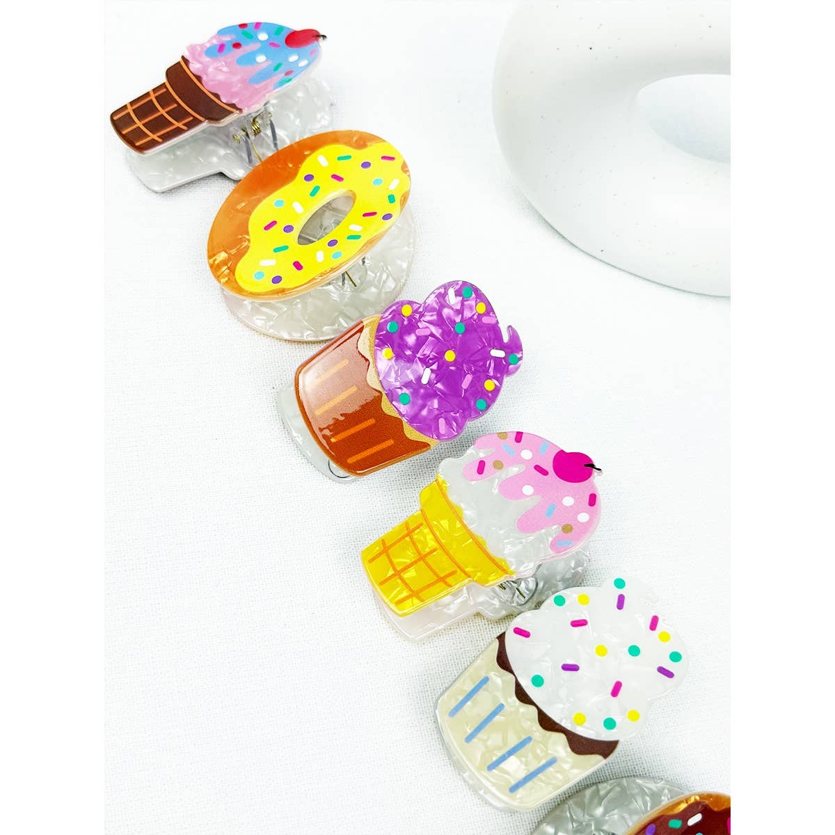 Premium Quality Donut and Ice Cream Hair clip Claw Clip