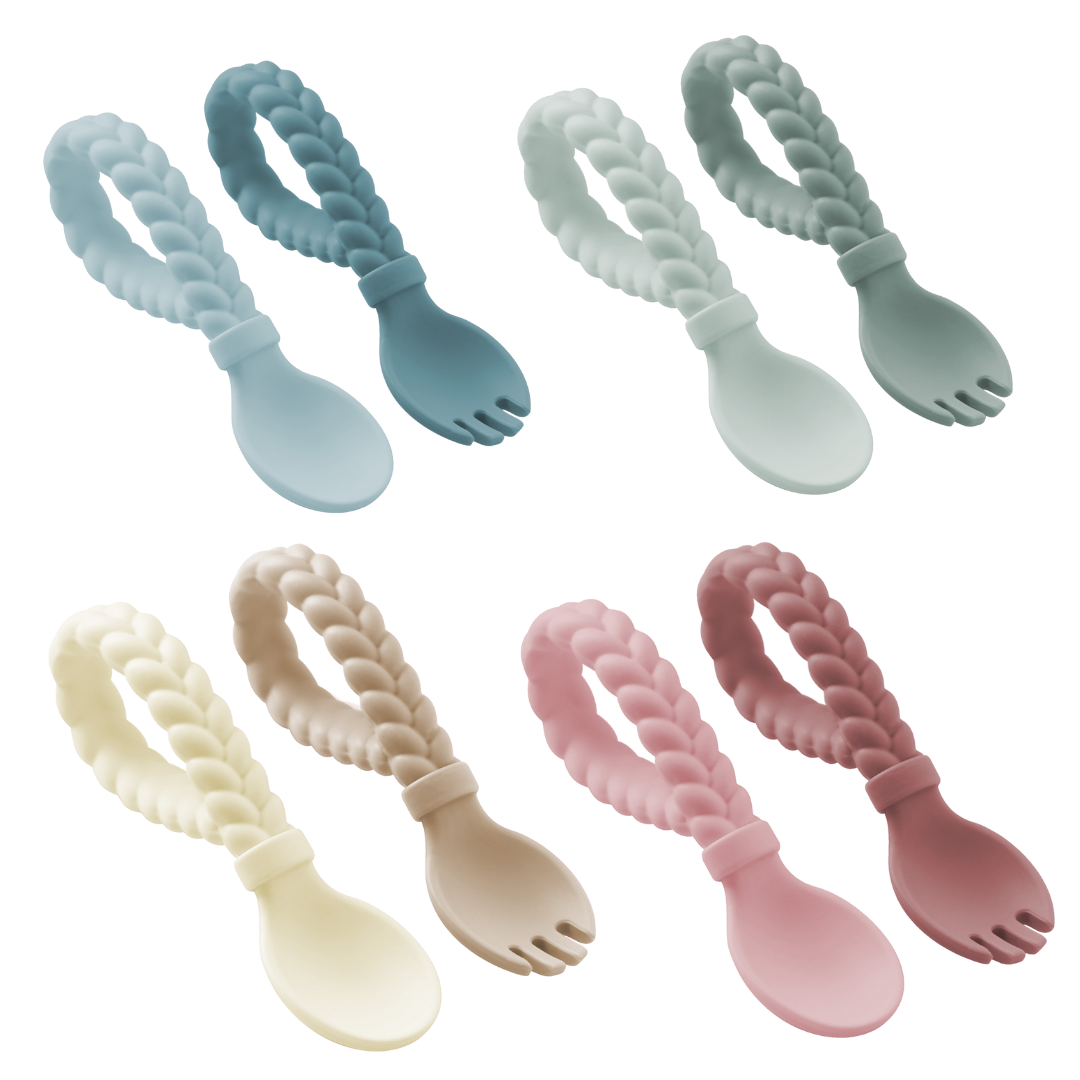 Sweetie Spoons™ Spoon + Fork Set: Pink