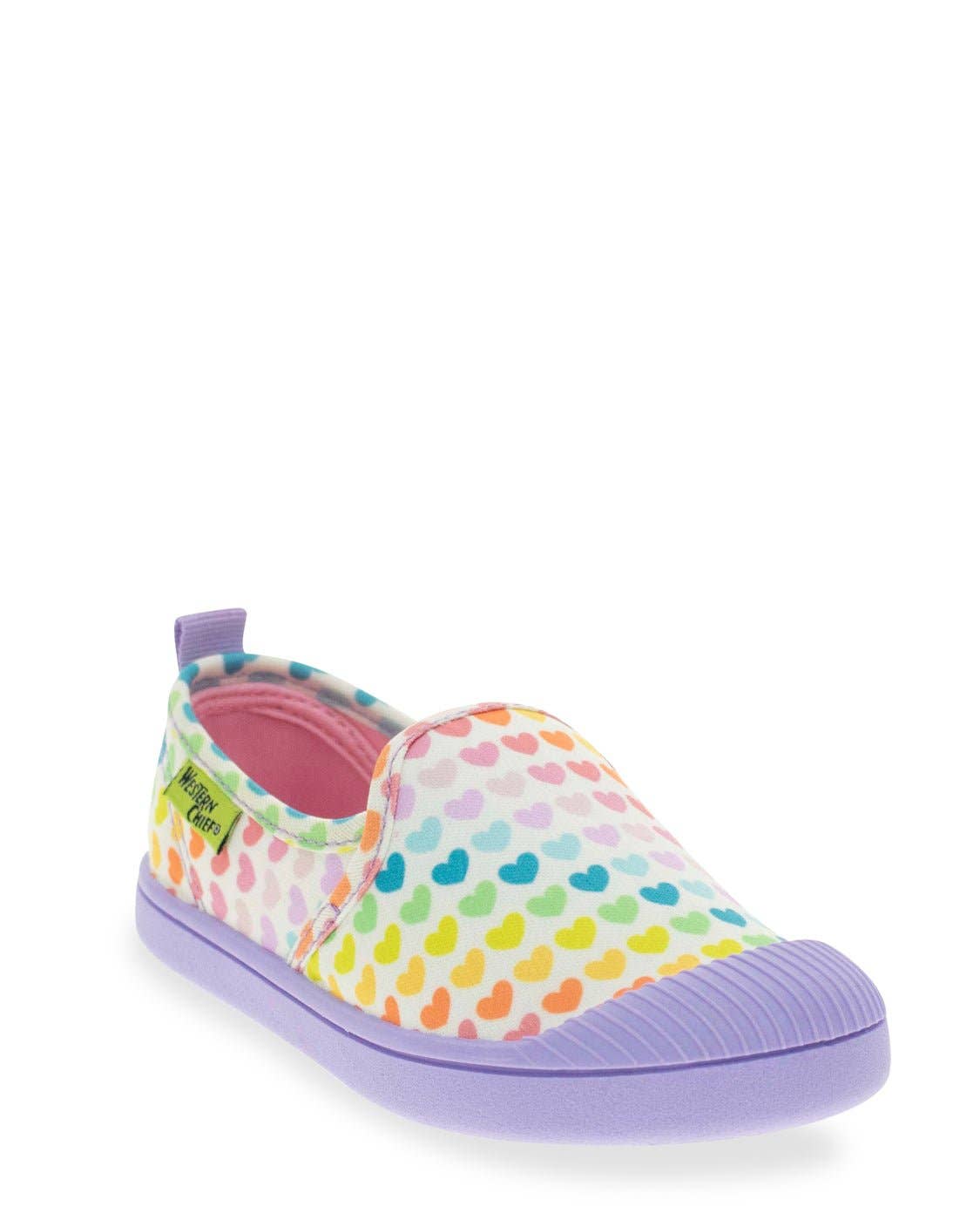 Western Chief Kids Puddle Hearts Slip On - Cream: Cream / 4 Youth
