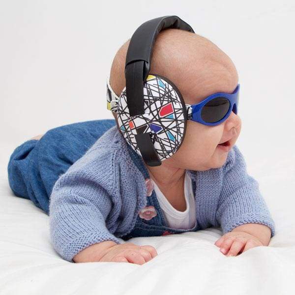 Baby Earmuffs & Sunglasses Combo Set: Tangerine