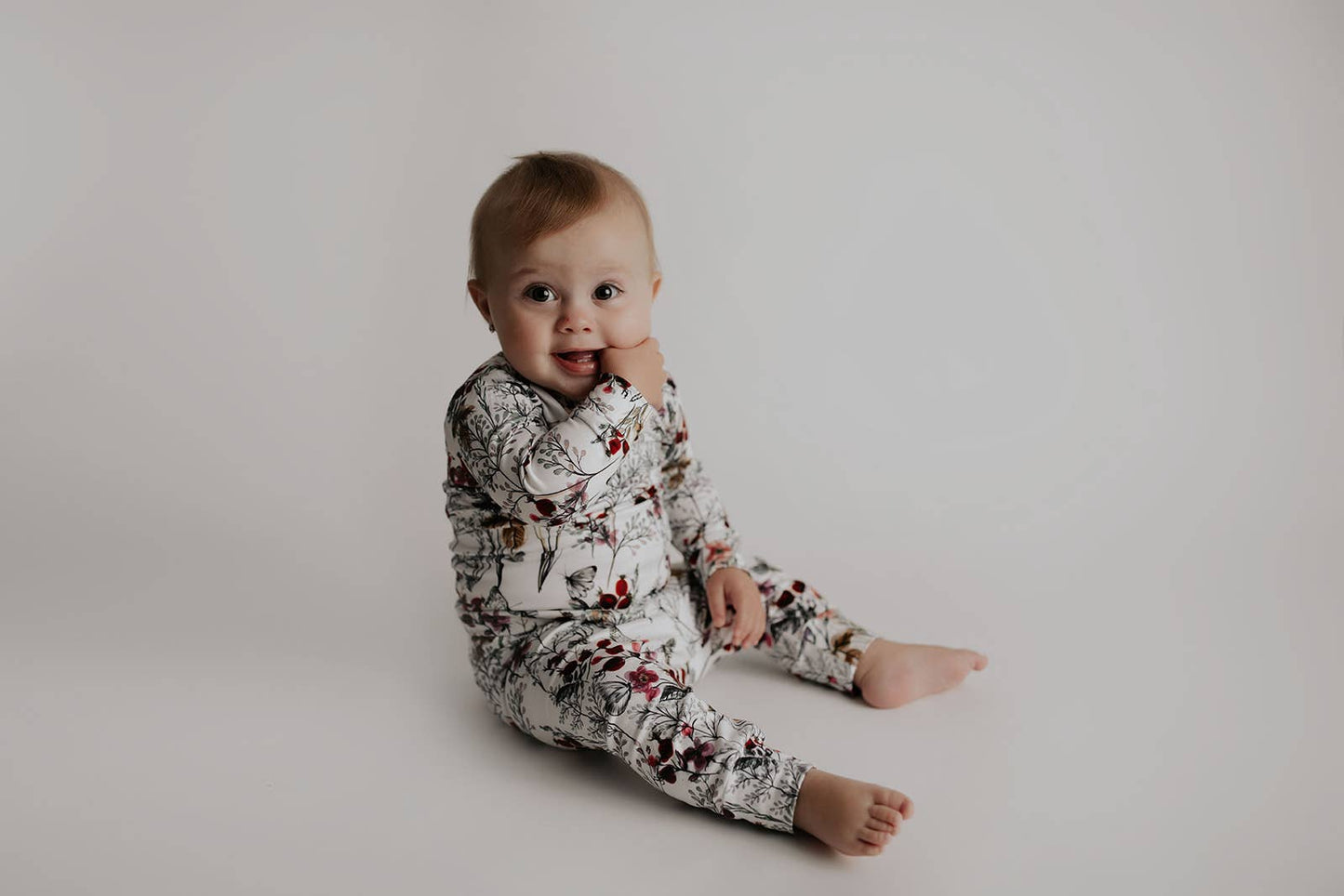 Three Little Tots -Floral Jammies Kids Pjs and Lougewear: 6-12 Months
